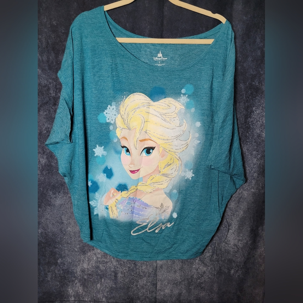 Disney Teal Elsa Graphic Top